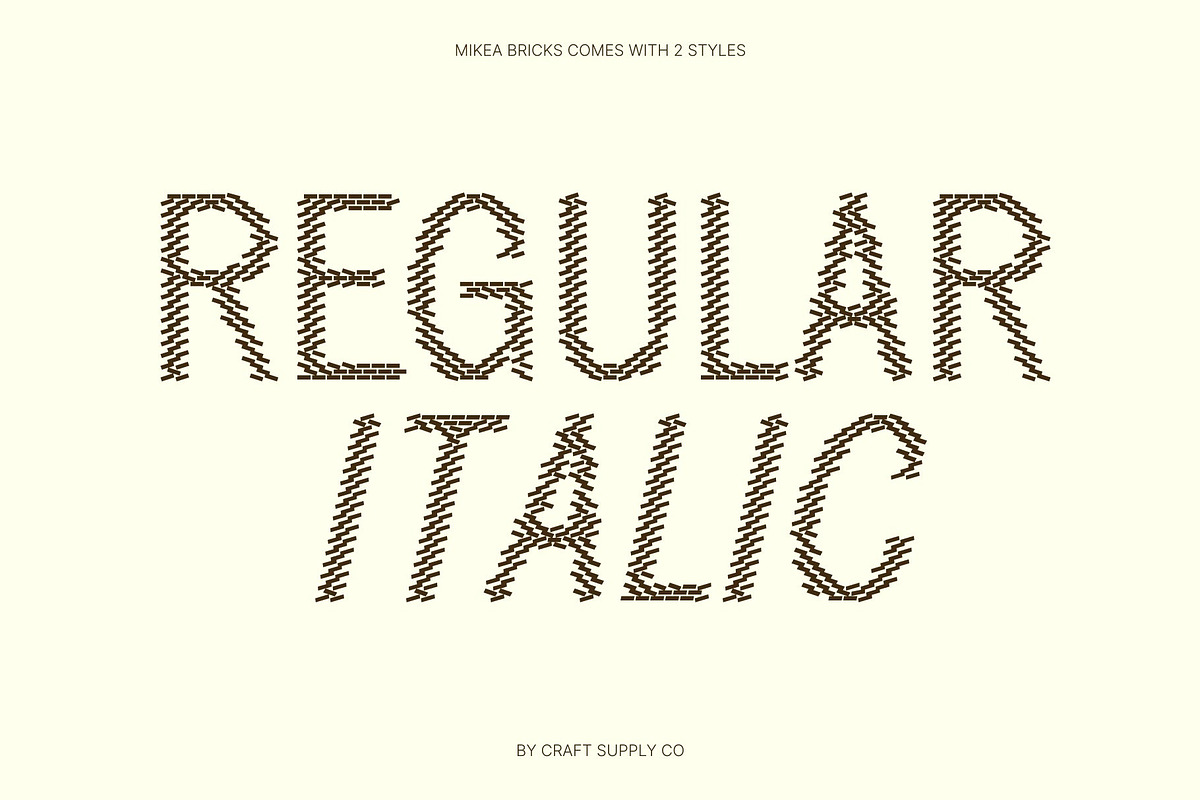 Mikea Bricks, a Sans Serif Font by Craft Supply Co. (Photo 3 of 8)