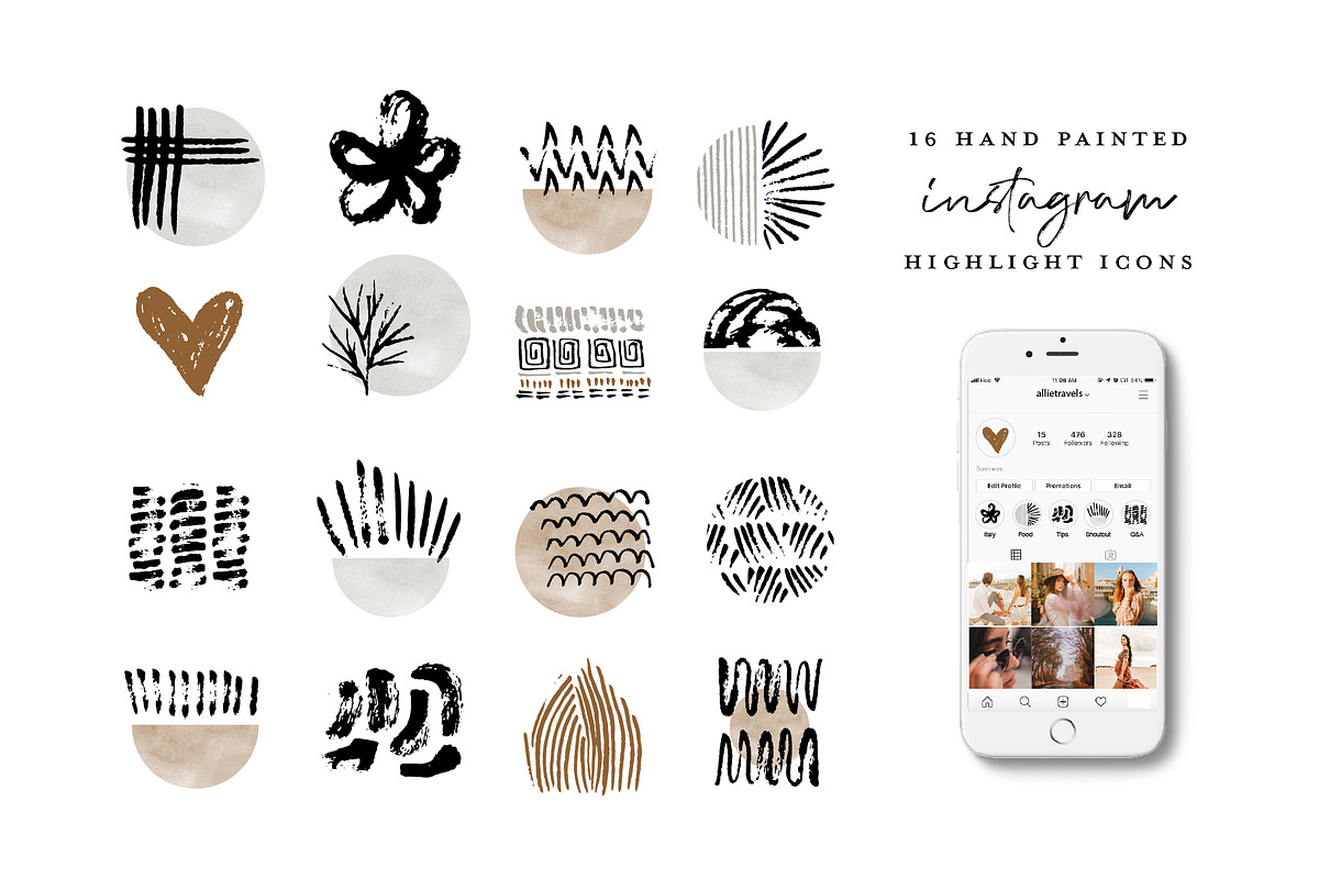 64 Instagram Highlight Icons, a Work Illustration by beatriceviyiwi (Photo 5 of 5)