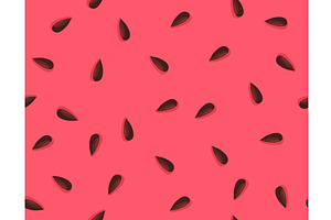 Watermelon seeds pattern, a Food Illustration by Stock-Smart-Start