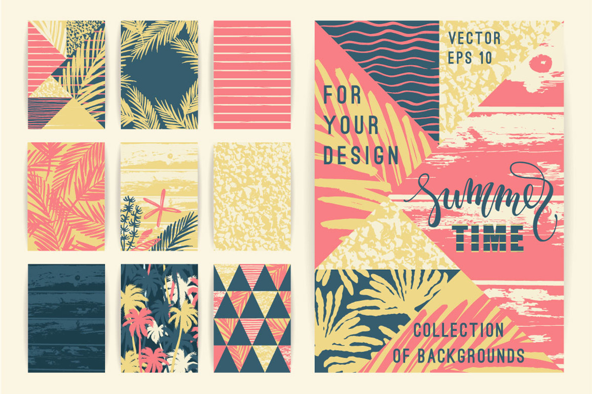 10 summer background templates., a Brochure Template by Nadia Grapes (Photo 1 of 6)