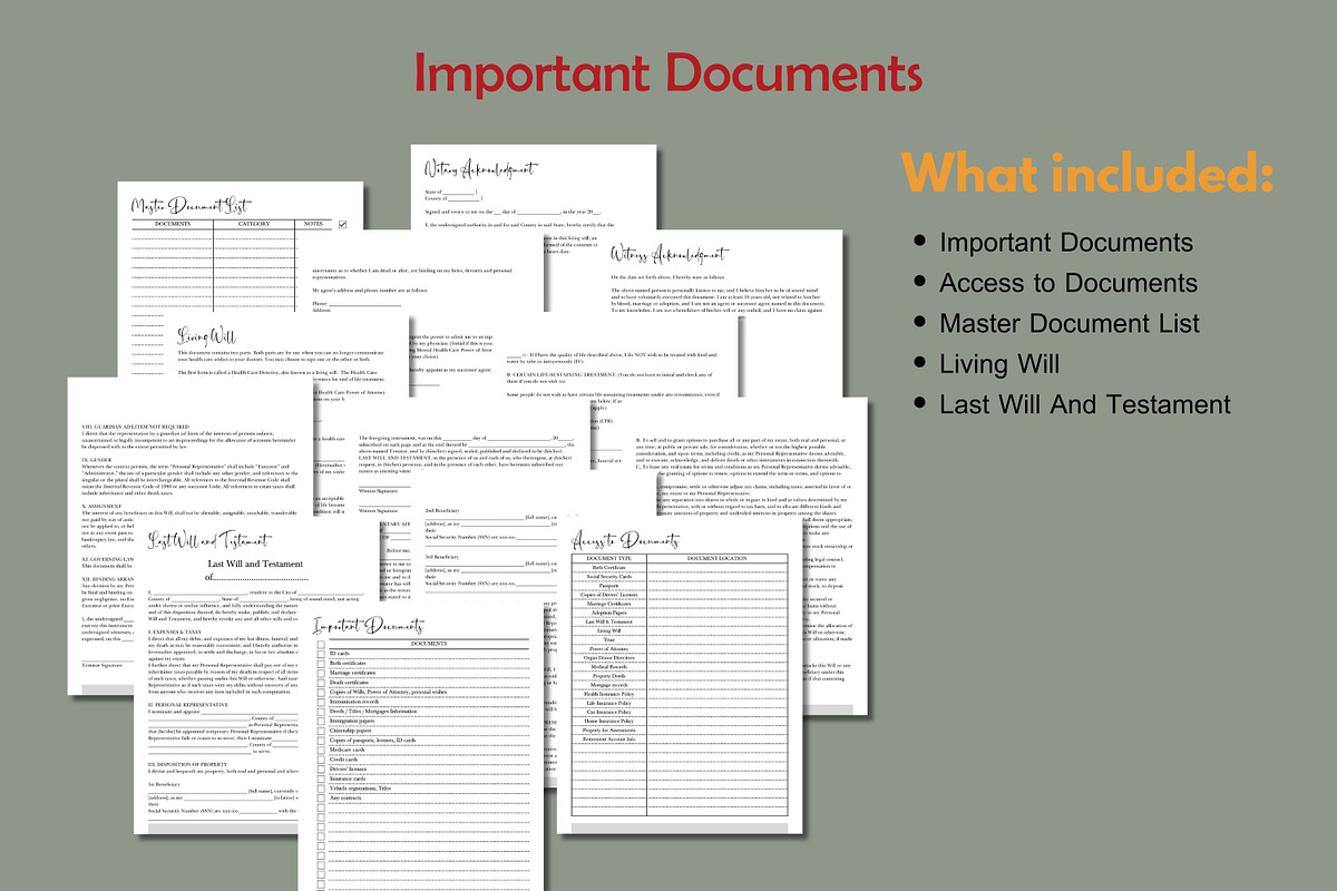 End Of Life Planner - Canva Template, an App Template by Adalin Shop (Photo 8 of 11)