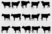 Cow Silhouette SVG, an Animal Illustration by newminddesign (Thumbnail 1 of 3)