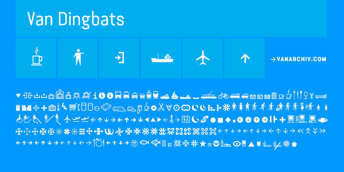 Van Dingbats, a Symbol Font by Vanarchiv (Photo 1 of 3)