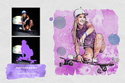 Watercolor Sketch Art, an Action Add-On by Mint Actions (Thumbnail 2 of 12)