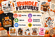 50 Halloween T-Shirt PNG Bundle, an Object Graphic by Designertale (Thumbnail 10 of 11)
