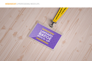 Lanyard Name Tag Badge Mockup