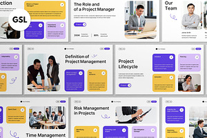White Project Manager Google Slide, a Presentation Template by graphicook