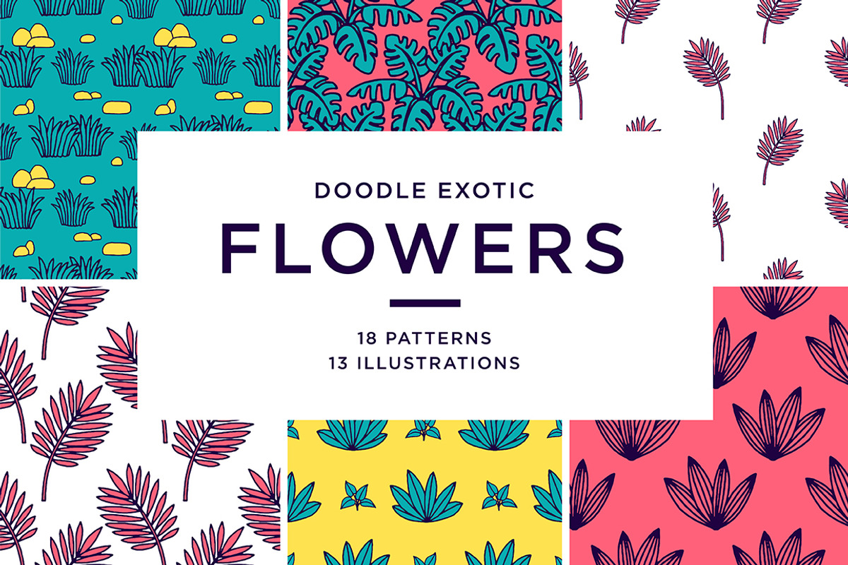 FLOWERS set, a Pattern Graphic by Tanya Akhmett (Photo 1 of 5)