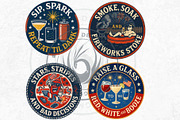 Fourth of July party Slogans PNG V2, a Seasonal Illustration by ThatsDesignArt (Thumbnail 10 of 10)