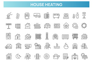 Home Heating Icon collection