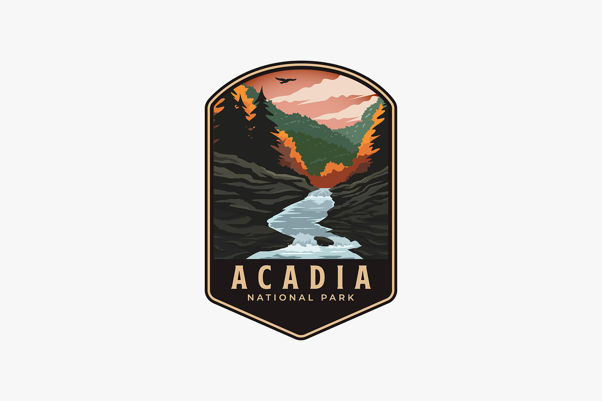 Acadia National Park Logo, a Branding & Logo Template by DOMHOUZE
