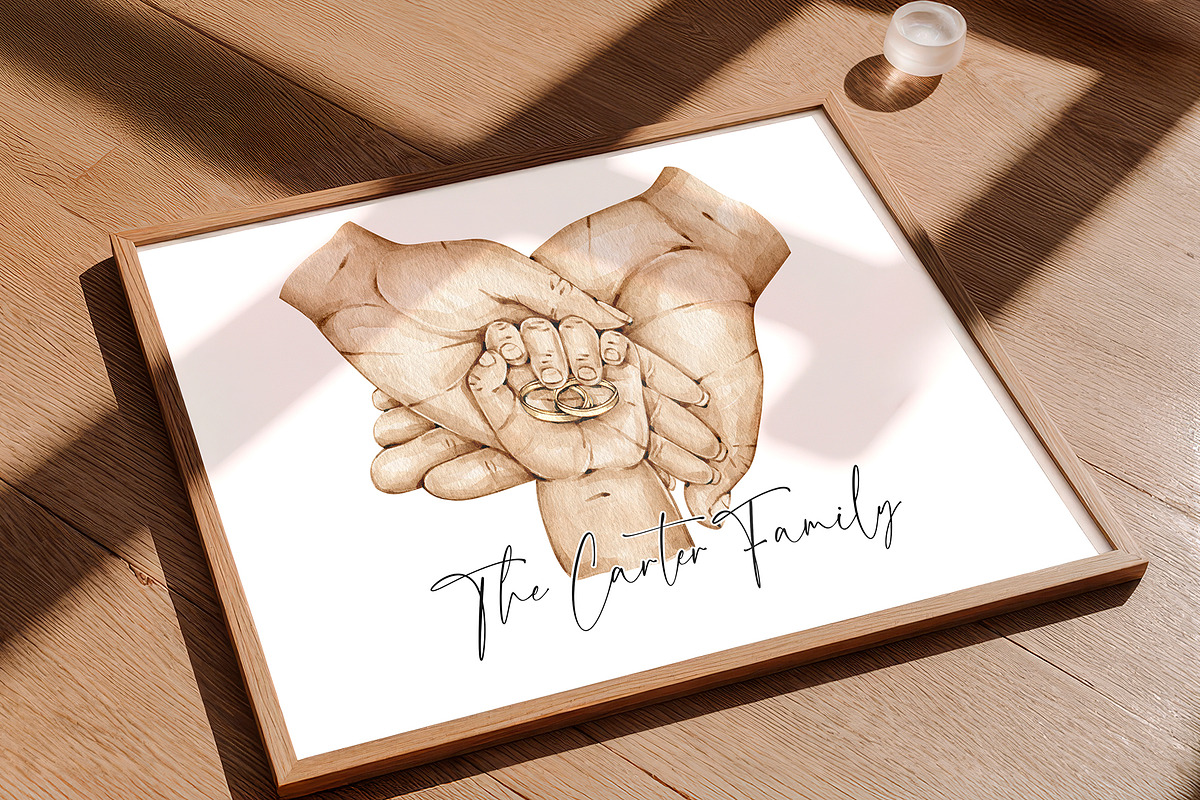 Family Hands with Wedding Rings, a Person Illustration by EkaterinaViArt (Photo 4 of 5)