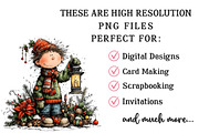 Whimsical Christmas Elf Clipart, a Person Illustration by OK Design (Thumbnail 6 of 6)
