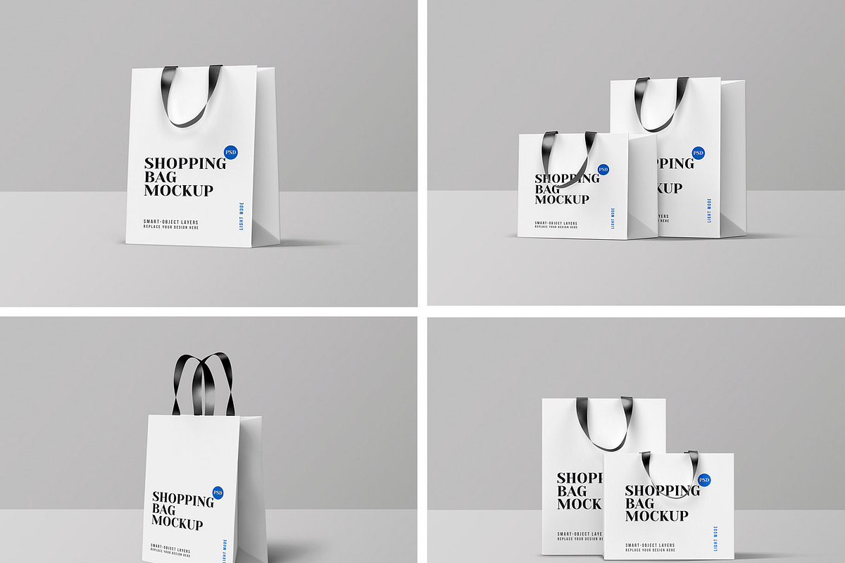 Shopping Bag Mockup Set, a Mockup by Graphicsfuel (Photo 8 of 9)