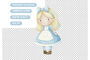 Wonderland Alice Clipart Bundle, an Illustration by TatiMockup (Thumbnail 5 of 5)