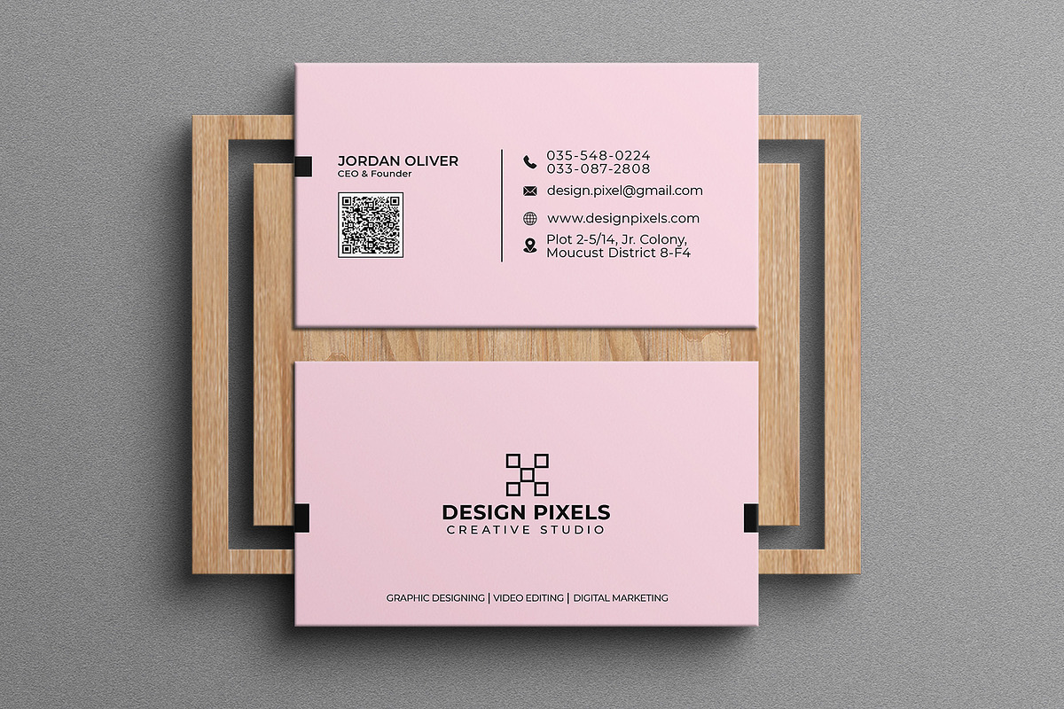 Simple Minimal Business Card, a Business Card Template by Saman Osama (Photo 3 of 3)