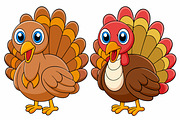 Colorful Cartoon Turkeys, an Animal Illustration by Imamul001 (Thumbnail 2 of 2)
