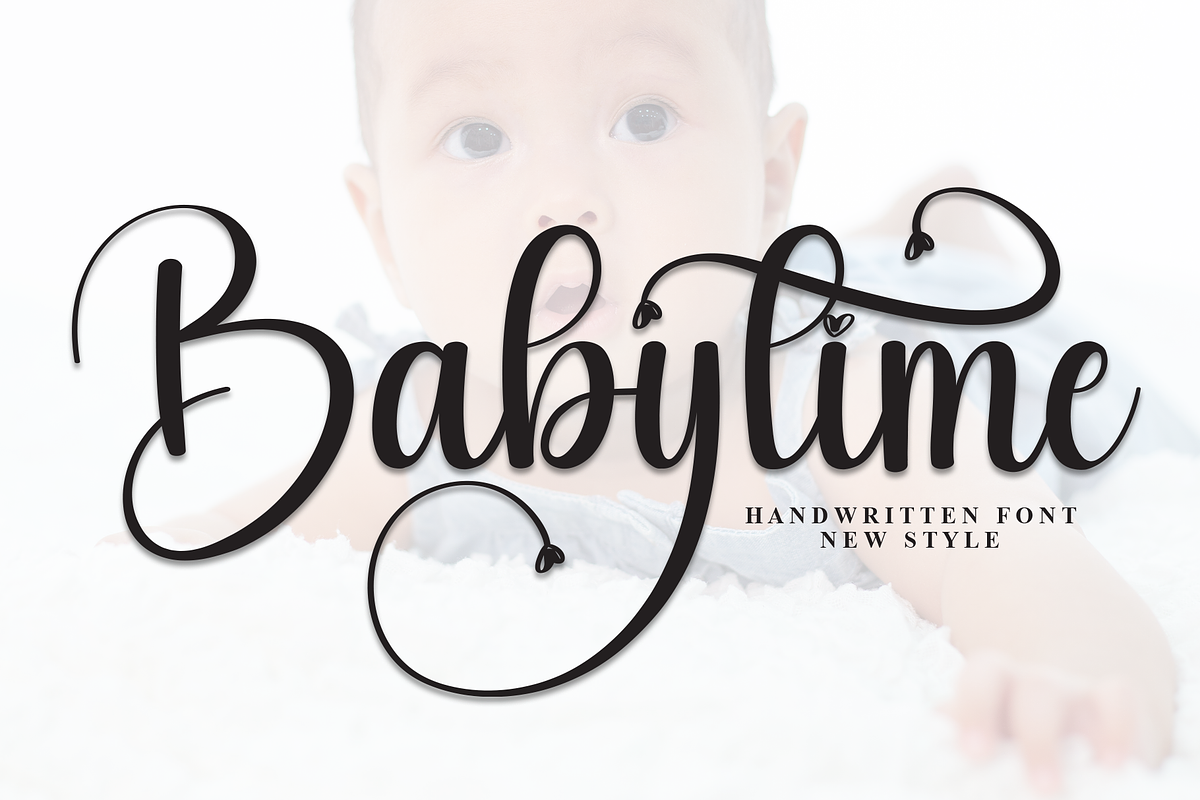 Babytime | Script Font, a Handwritten Font by Scratchones (Photo 1 of 9)
