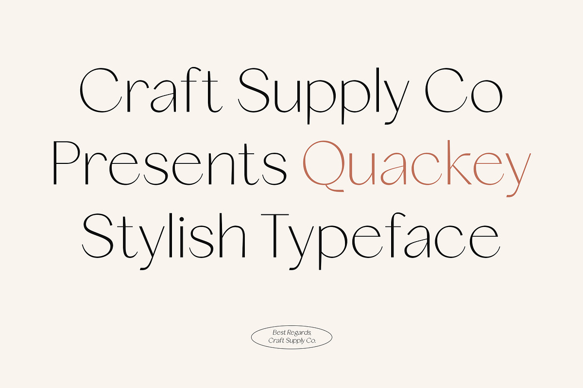 Quackey - Stylish Typeface, a Sans Serif Font by Craft Supply Co. (Photo 1 of 8)