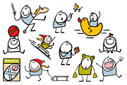 Cartoon children set 1., a Person Illustration by eka panova (Thumbnail 3 of 6)