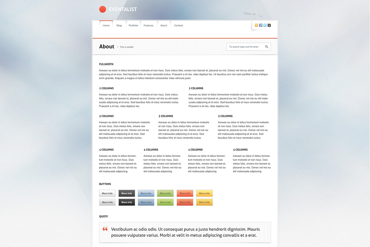 Eventalist PSD Template, a Websites & App Template by cssmania (Photo 3 of 5)