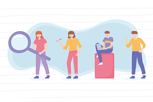 people workers characters, a Finance Illustration by studiogstock