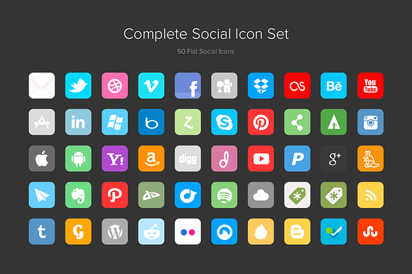 Complete Social Icon Set