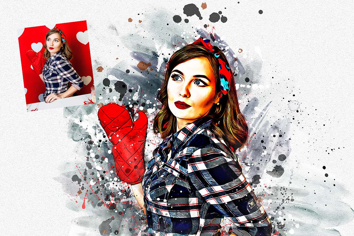 Watercolor Oil Effect Ps Action, an Action Add-On by Studio Retouch (Photo 9 of 10)