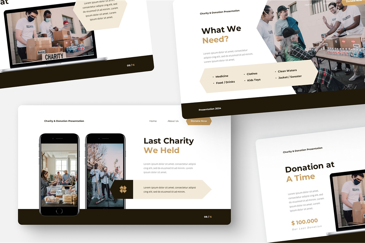 Charity & Donation PowerPoint, a Presentation Template by Annora Studio (Photo 3 of 5)