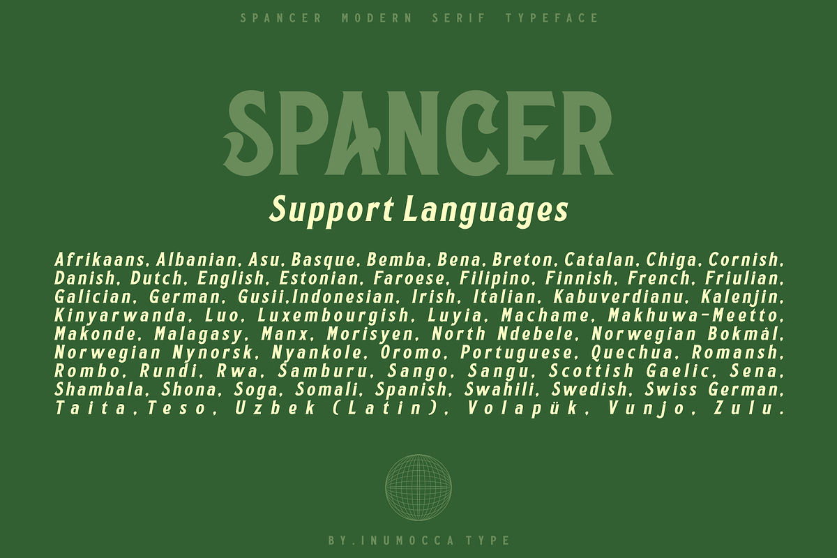Spancer + BONUS, a Serif Font by inumocca_type (Photo 7 of 11)