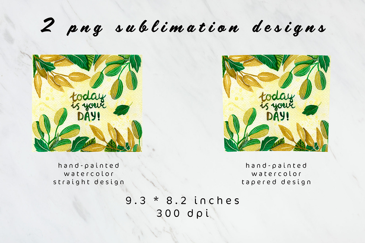 Botanical print sublimation tumbler, an Object Graphic by AnastasiaWatercolor (Photo 3 of 3)