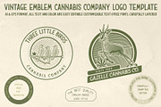 Vintage Emblem Cannabis Company Logo, a Branding & Logo Template by The Design For Co. (Thumbnail 5 of 5)
