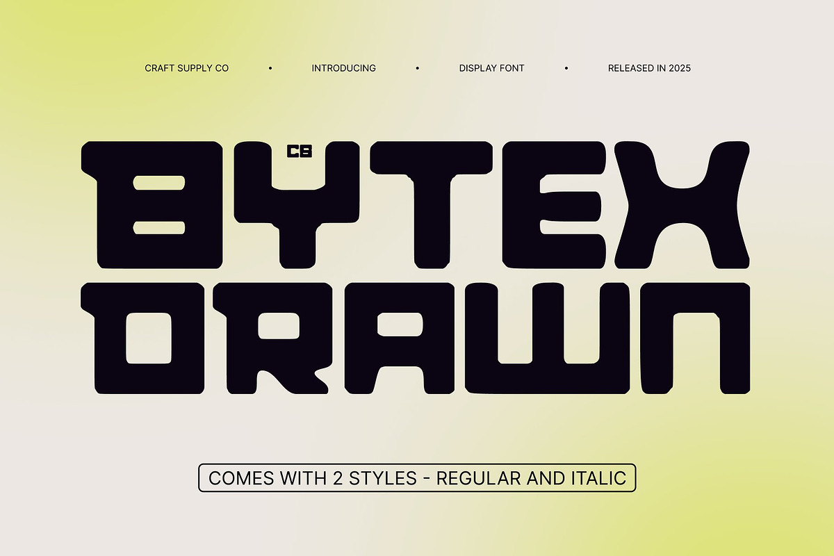 CS Bytex Drawn, a Sans Serif Font by Craft Supply Co. (Photo 1 of 8)