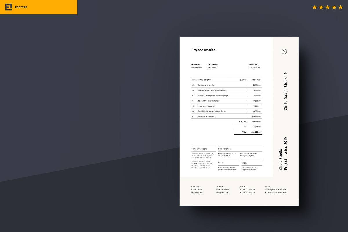Brief - Estimation - Invoice, a Stationery Template by Egotype (Photo 6 of 10)