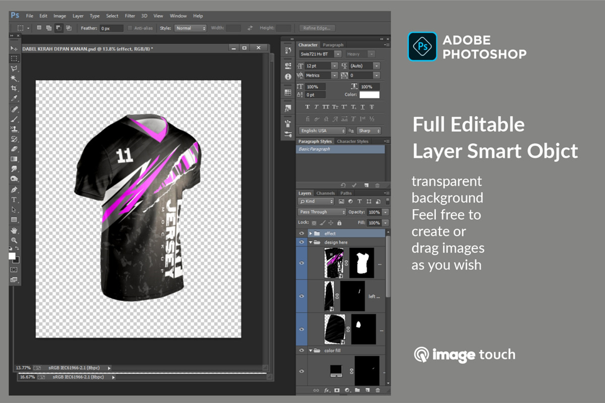 Esports Jersey Mockup, a Shirt Mockup by image touch (Photo 4 of 5)