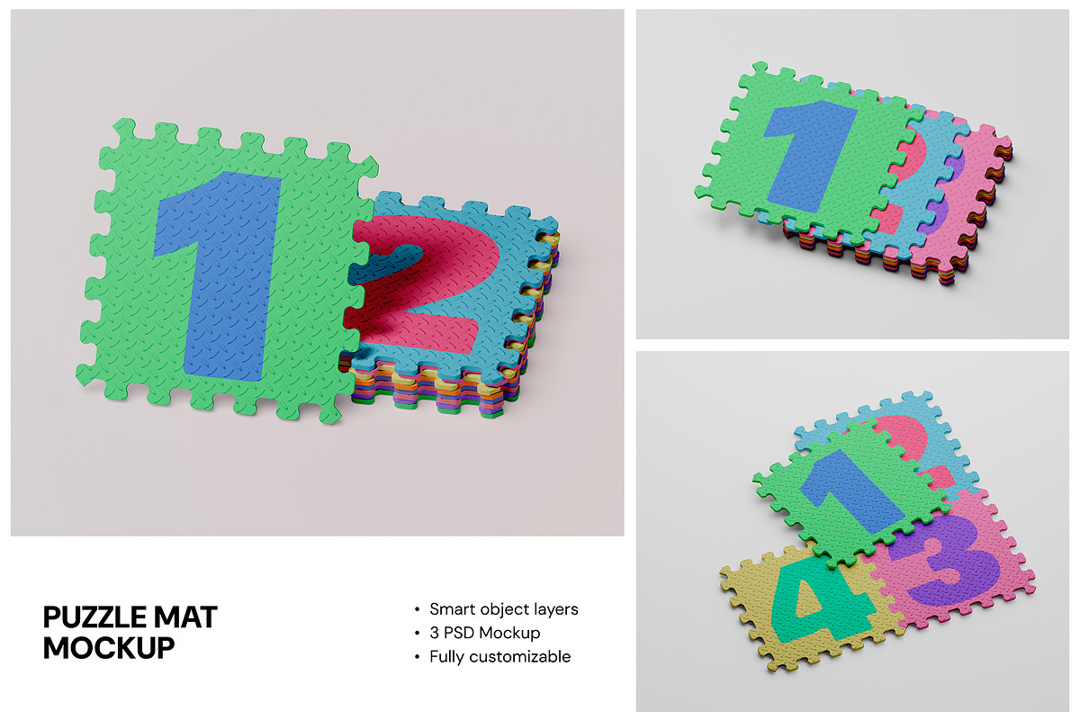Puzzle Mat Mockup, a Household Mockup by Budogol Studio (Photo 1 of 4)