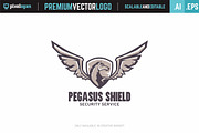 Pegasus Shield Logo, a Branding & Logo Template by pixelogan (Thumbnail 1 of 2)
