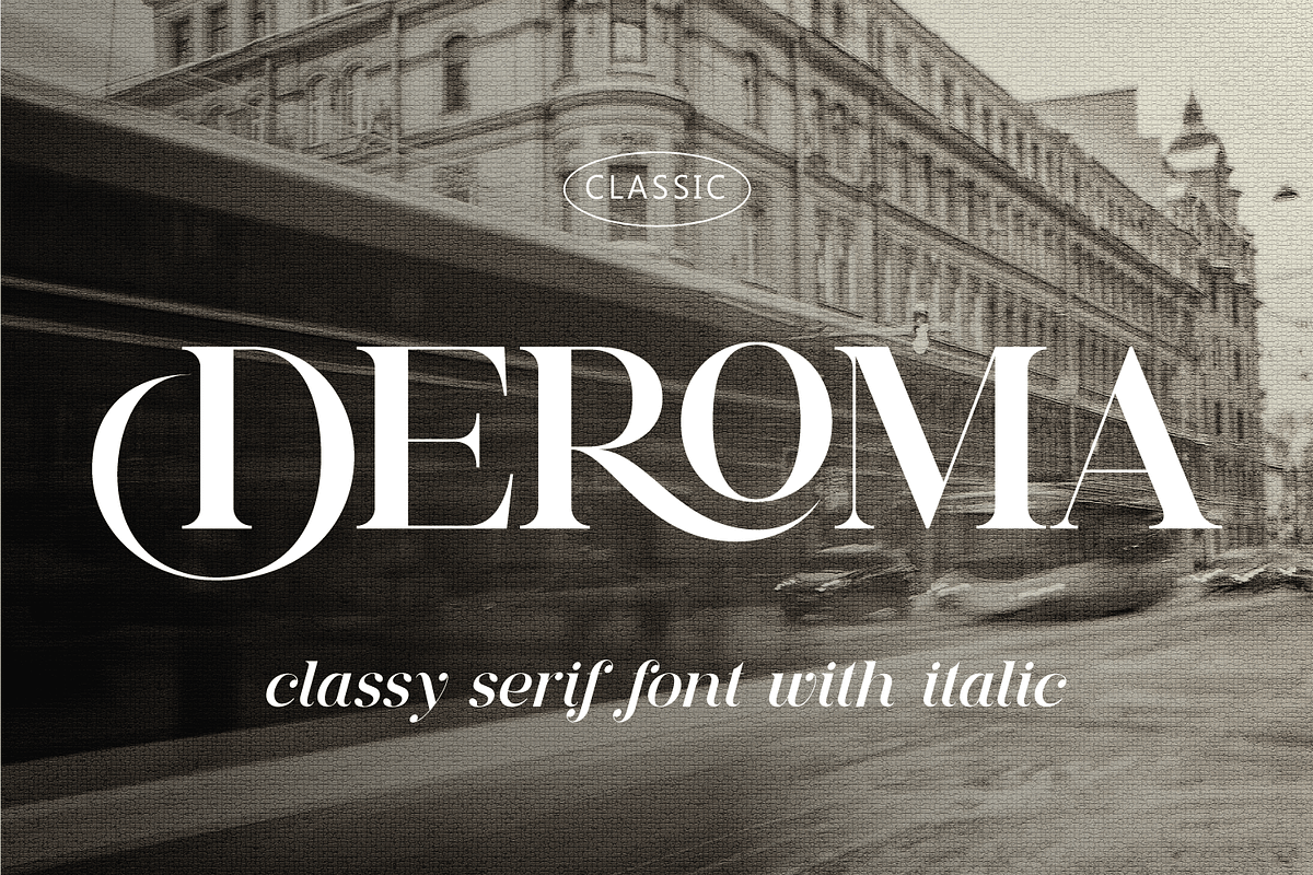 Deroma Serif, a Serif Font by Yahya Type (Photo 1 of 22)
