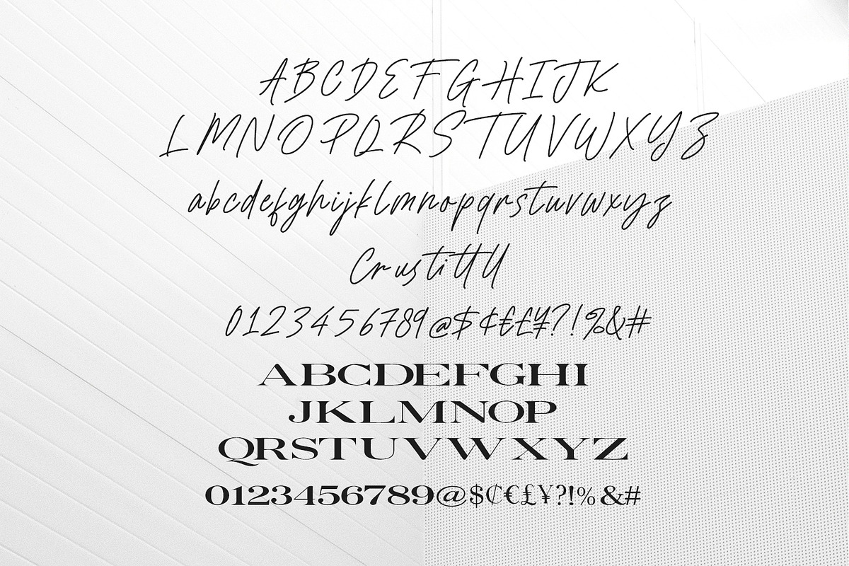 Crustica Font Duo Serif Script Type, a Script Font by Maulana Creative (Photo 7 of 7)