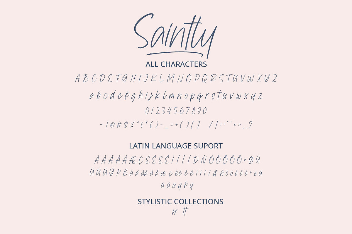 Saintley, a Script Font by Ditatype (Photo 2 of 7)