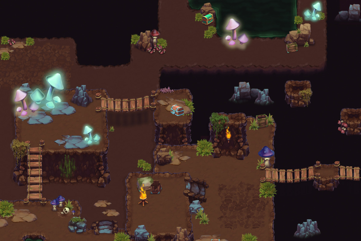 Cave Abyss Top-Down Tileset, a Graphic by LudicArts (Photo 3 of 5)
