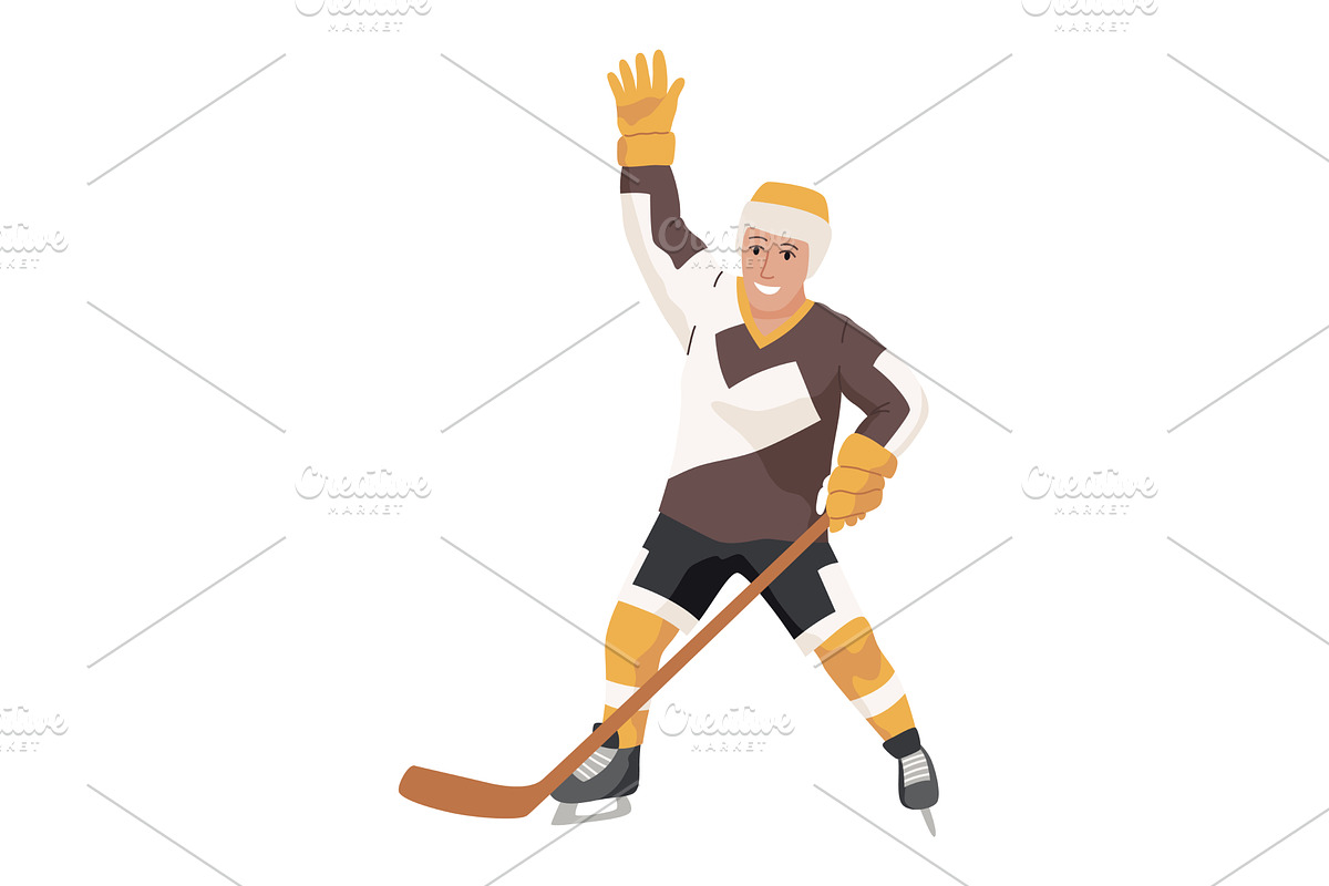 Ice hockey player. Athletes in, a Sport Illustration by Things for designers