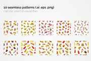 Fast Food Seamless Patterns, a Pattern Graphic by 3Y_Design (Thumbnail 2 of 6)