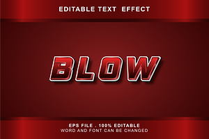 Blow Text Effect Editable