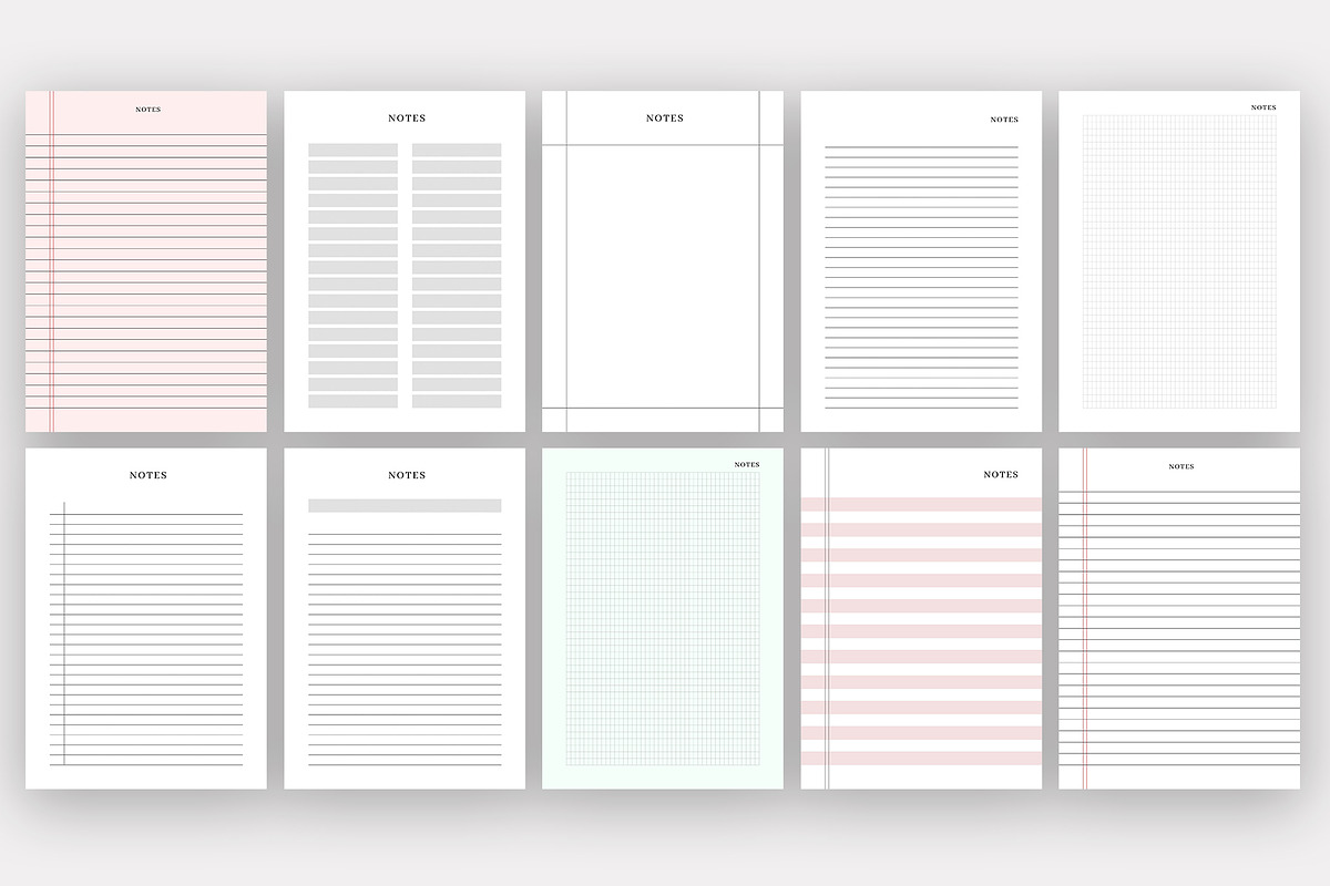 Digital Notebook Paper Pages, a Stationery Template by Design Zone (Photo 4 of 5)