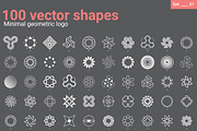 100 Vector shapes Minimal geometric, a Branding & Logo Template by Creators Club (Thumbnail 1 of 5)