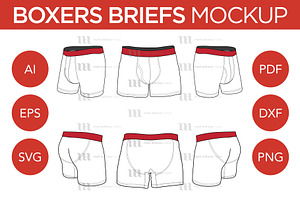 Boxer Briefs - Template Mockup