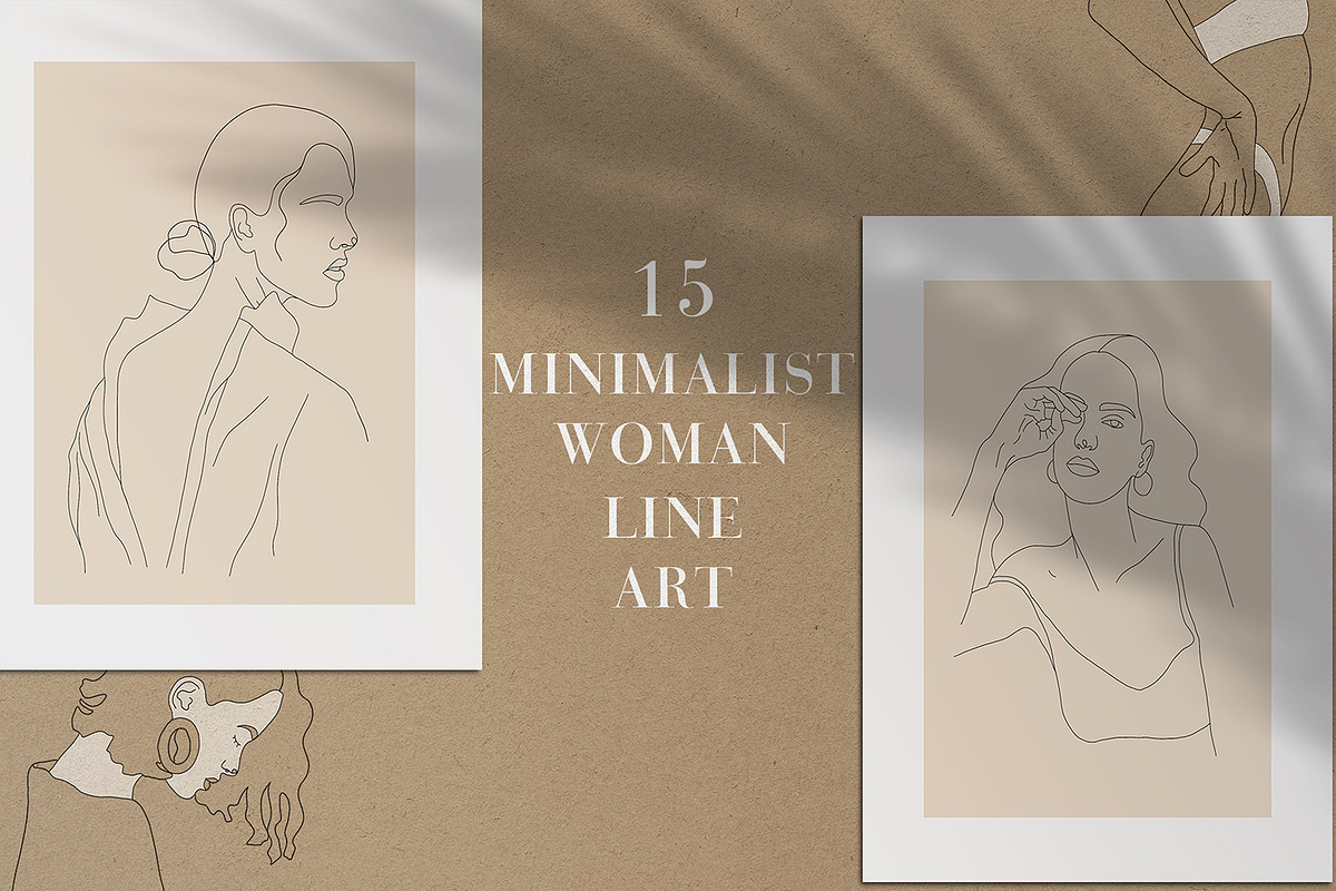15 Minimalist Woman Line Art, a Decorative Illustration by Miracles Everywhere (Photo 1 of 9)