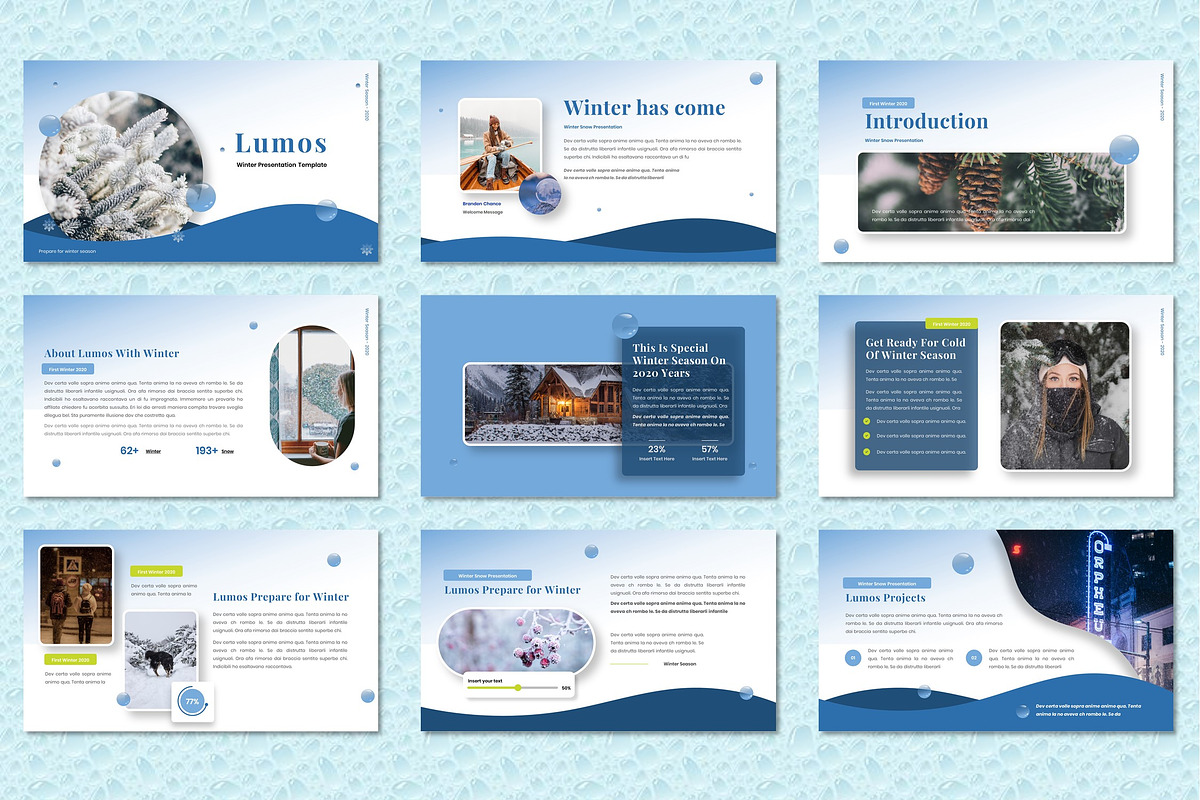 Lumos - Snow Winter Googleslide, a Presentation Template by Dhabee (Photo 2 of 6)