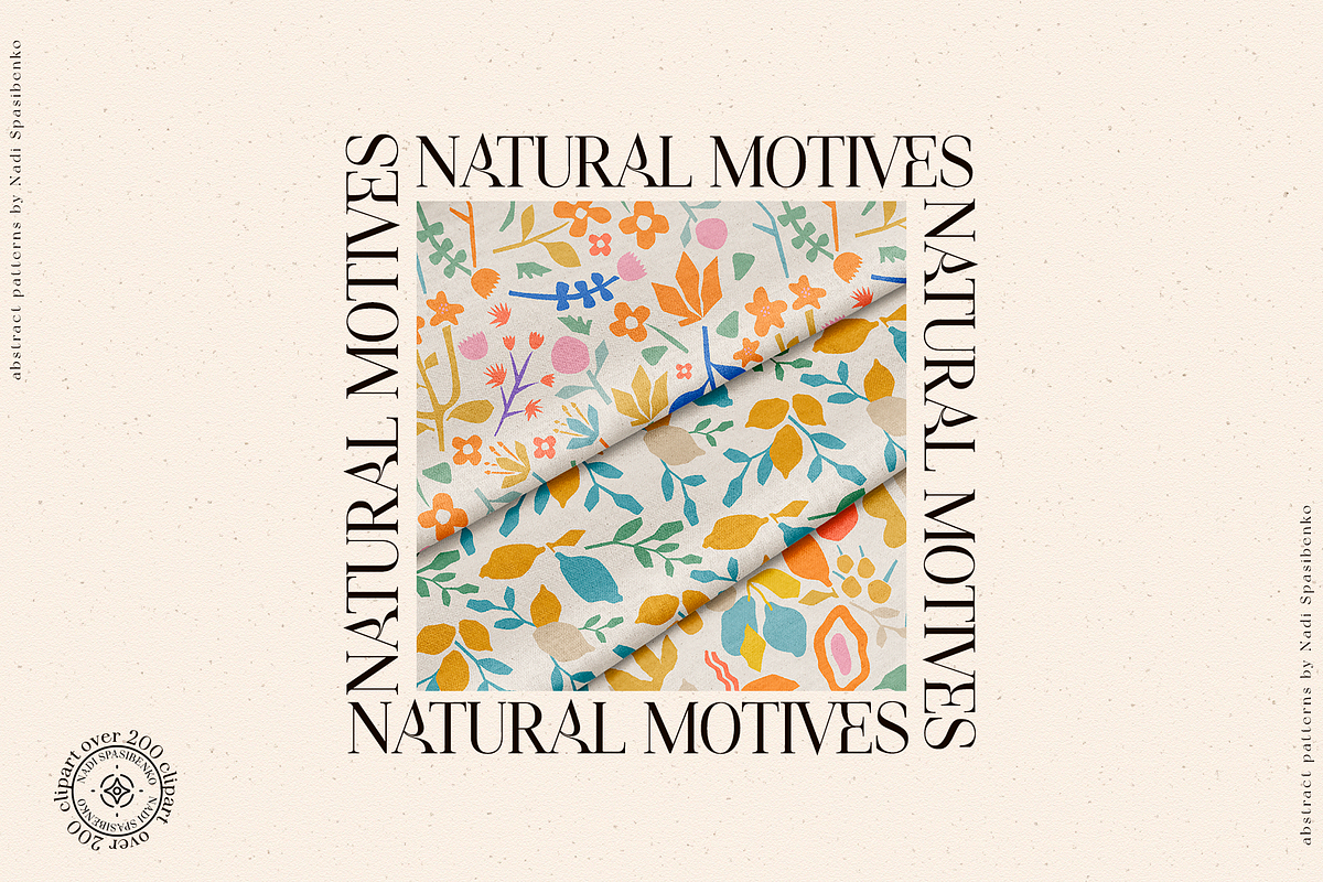 Natural Motives || Abstract Set, a Decorative Illustration by nadispasibenko (Photo 4 of 10)